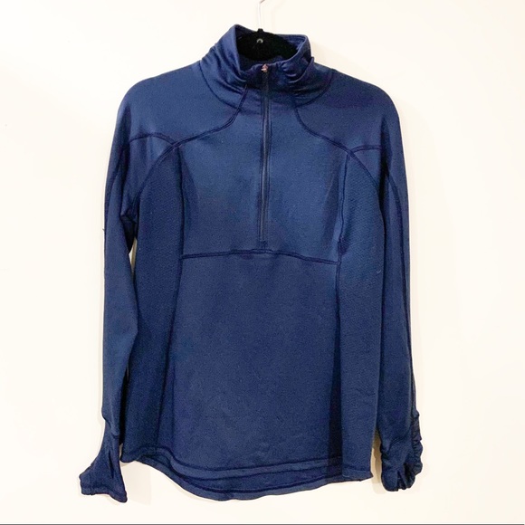 Calia Navy Half-Zip Workout Top Size Large